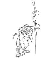 coloriage roi lion rafiki